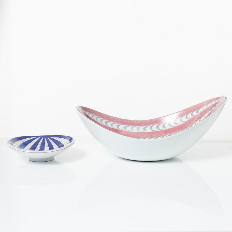 Stig Lindberg, two bowls, Gustavsberg Studio.