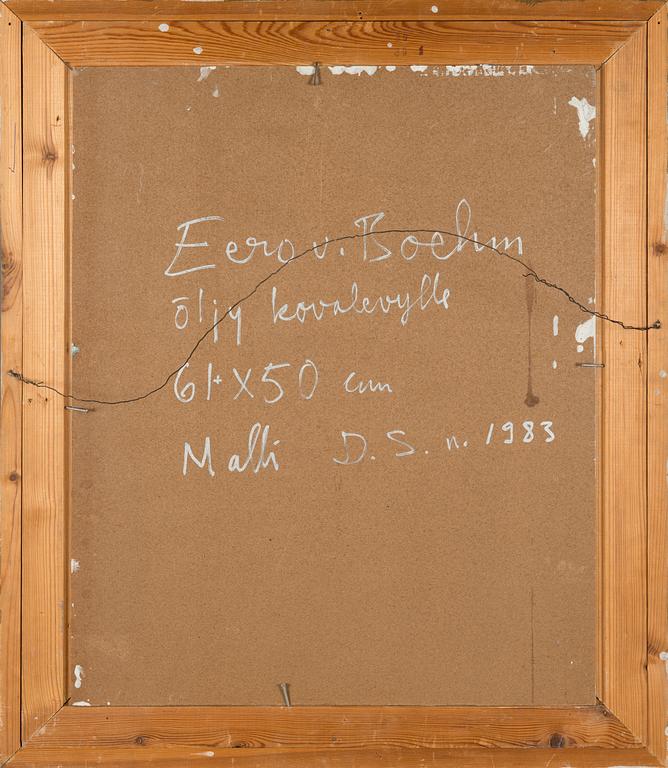 Eero von Boehm, oil on board, signed.