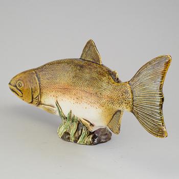 SVEN WEJSFELT, skulptur, fisk, stengods, Gustavsbergs studio.