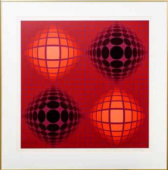 Victor Vasarely, färglitografi, numrerad 200/250 och signerad.