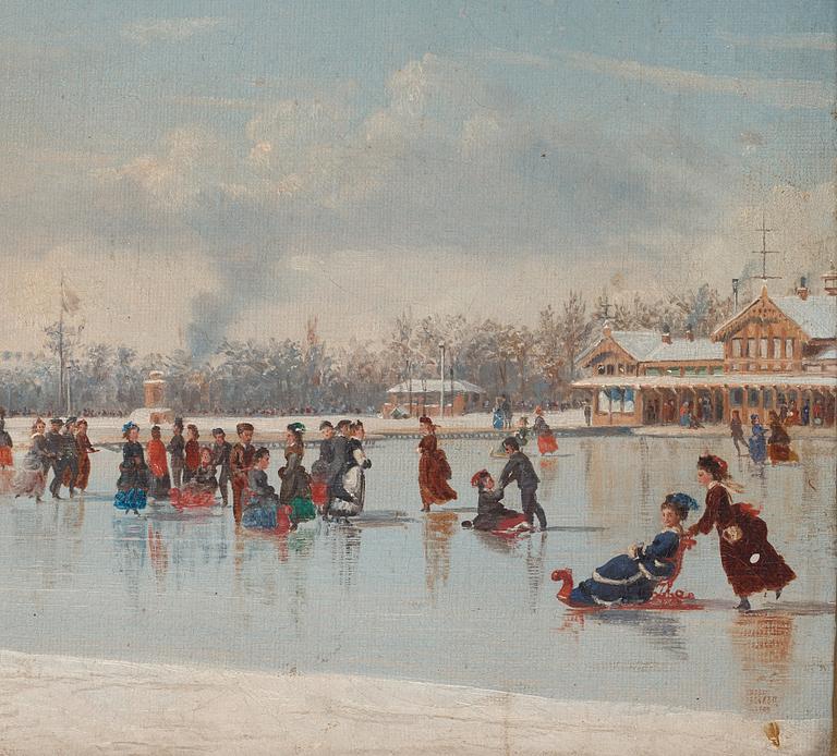 Conrad Wise Chapman, Skridskoåkning i Bois de Boulogne.