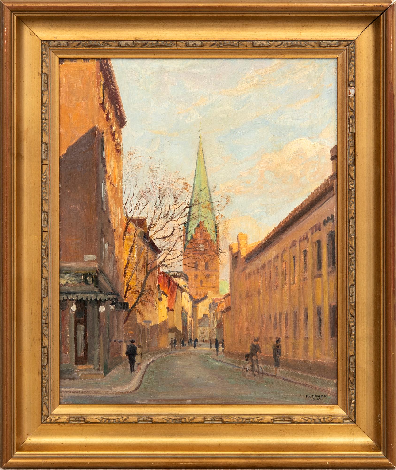 Axel Kleimer, View towards St. Peter's Church. Kalendegatan.