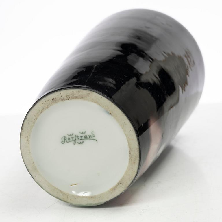 A porcelain "Rörstrand-Noir" vase, Rörstrand Sweden, 1930s.