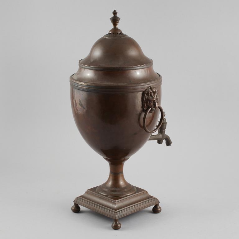 SAMOVAR, gulmetall, 1800-tal.