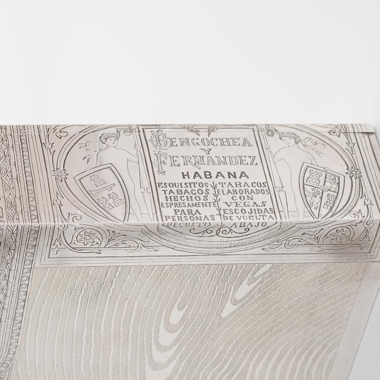 Fjodor Jartsev, cigarrskrin, silver, trompe l'oeil, Moskva 1889.