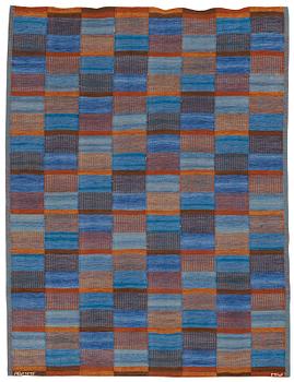 255. Mai Wellner, A CARPET, "Slagrutan", flat weave, ca 217 x 163,5 cm, signed AB MMF MW.