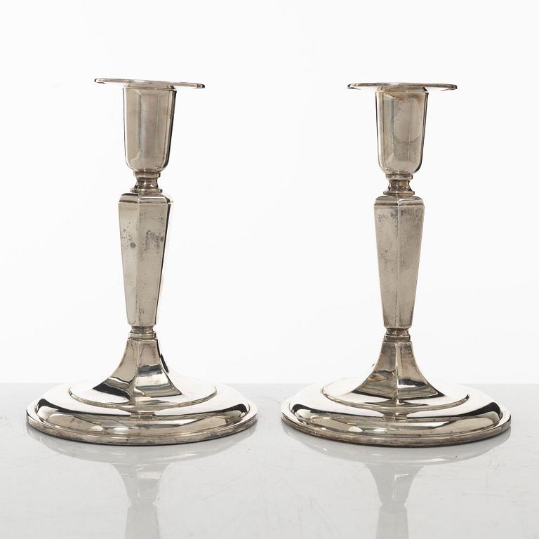 A pair of silver candlesticks, GAB, Stockholm, 1964.