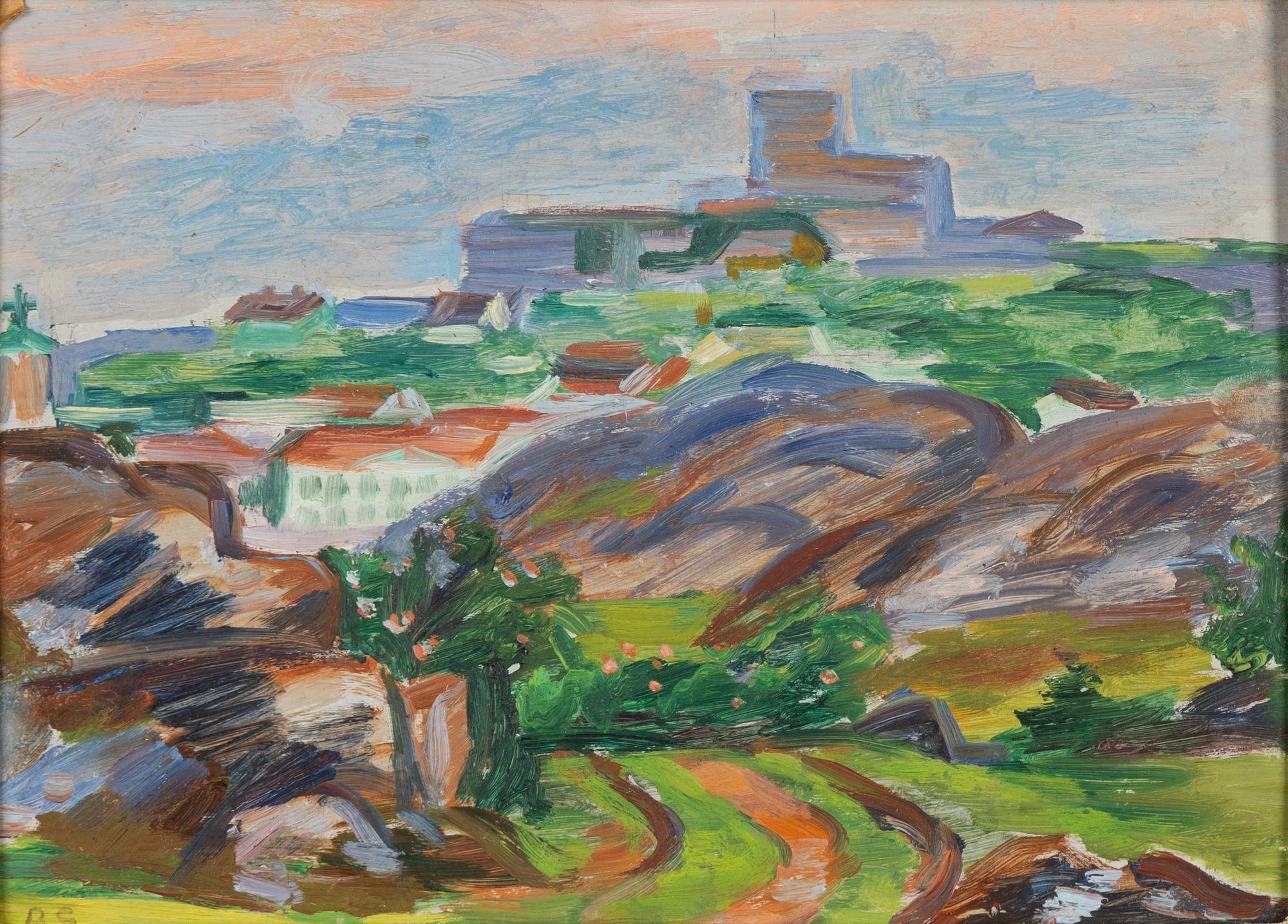 Birger Simonsson, oil on panel, signed BS.