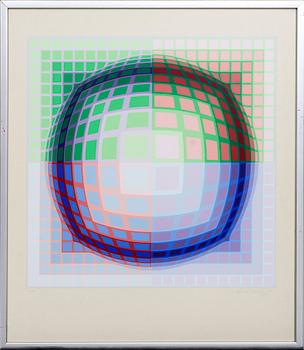 VICTOR VASARELY, lithograph in colours signed and numbered 142/267.