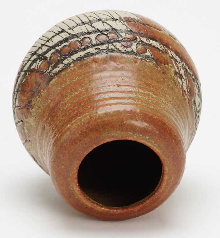 A Lisa Larsson stoneware vase, Gustavsberg studio 1950's.