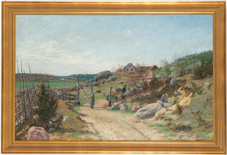 Herman Södersten, oil on canvas, signed and dated -86.