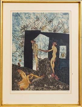 Roberto Matta, a set of eight etchings in colour, signed and numbered 21/100.