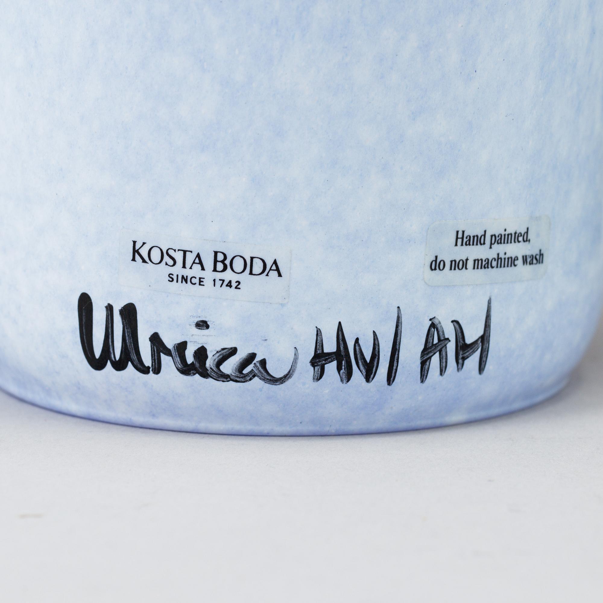 ULRICA HYDMAN-VALLIEN, two 'Open Minds' glass vases from Kosta Boda.