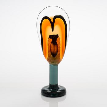 Oiva Toikka, glasskulptur, "Lollipop", signerad Oiva Toikka, Nuutajärvi 2008, 15/100.