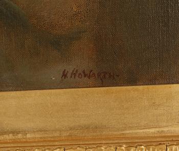 OKÄND KONSTNÄR, olja på duk, signerad H Howarth, England, omkring 1900.