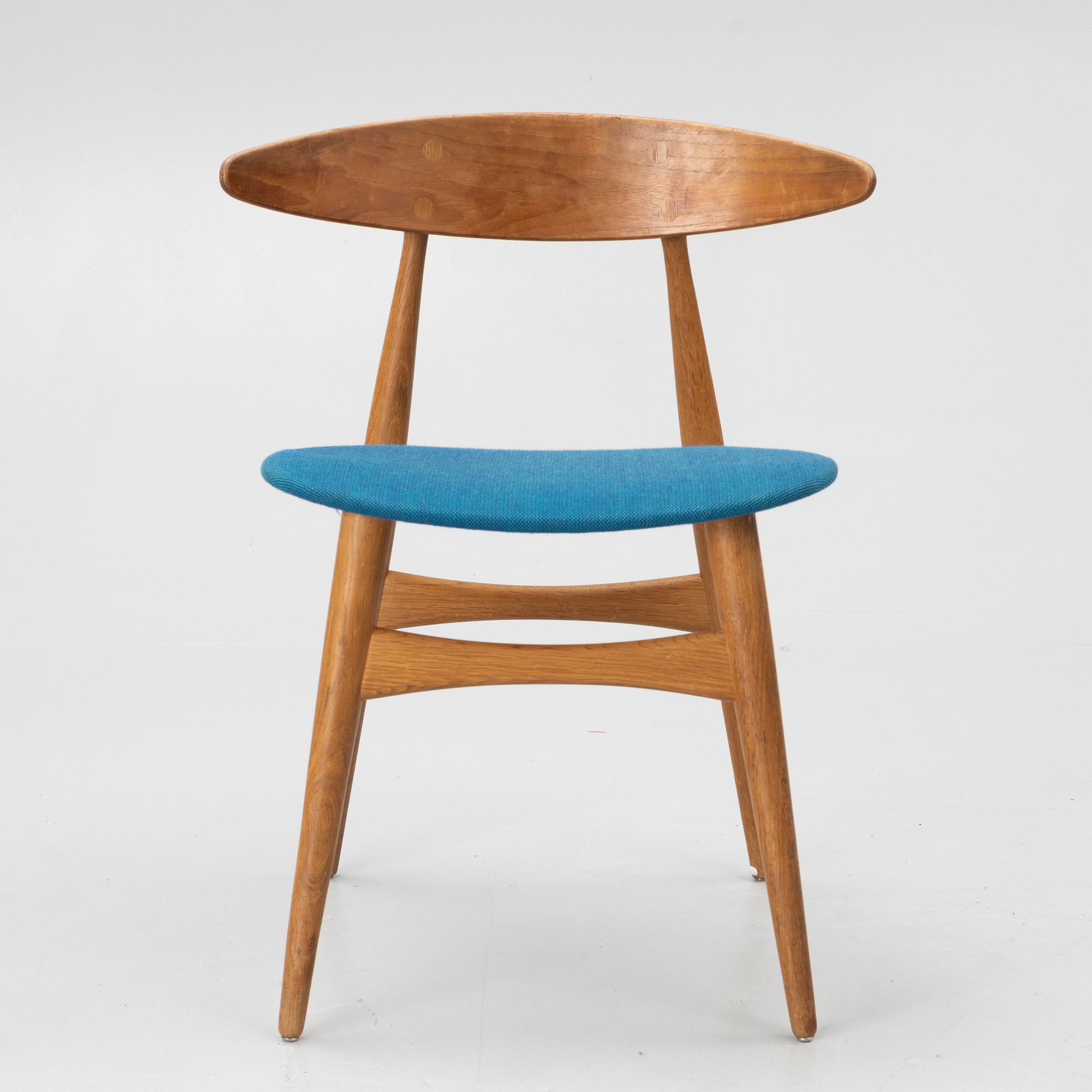 Hans J. Wegner, stolar 4 st, modellnr CH 30, Carl Hansen & Son, Danmark.