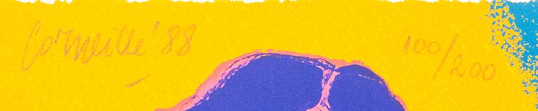 Beverloo Corneille,  bok med fyra litografier signerade daterade och numrerade 88 100/200.