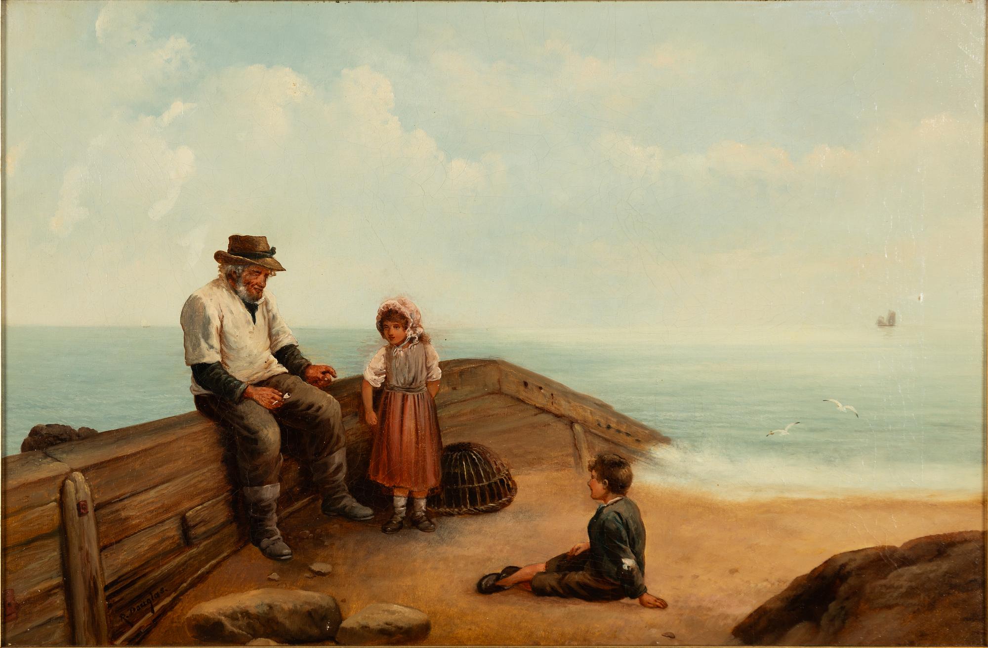 Engelsk konstnär, 1800-tal, "A Good Story".