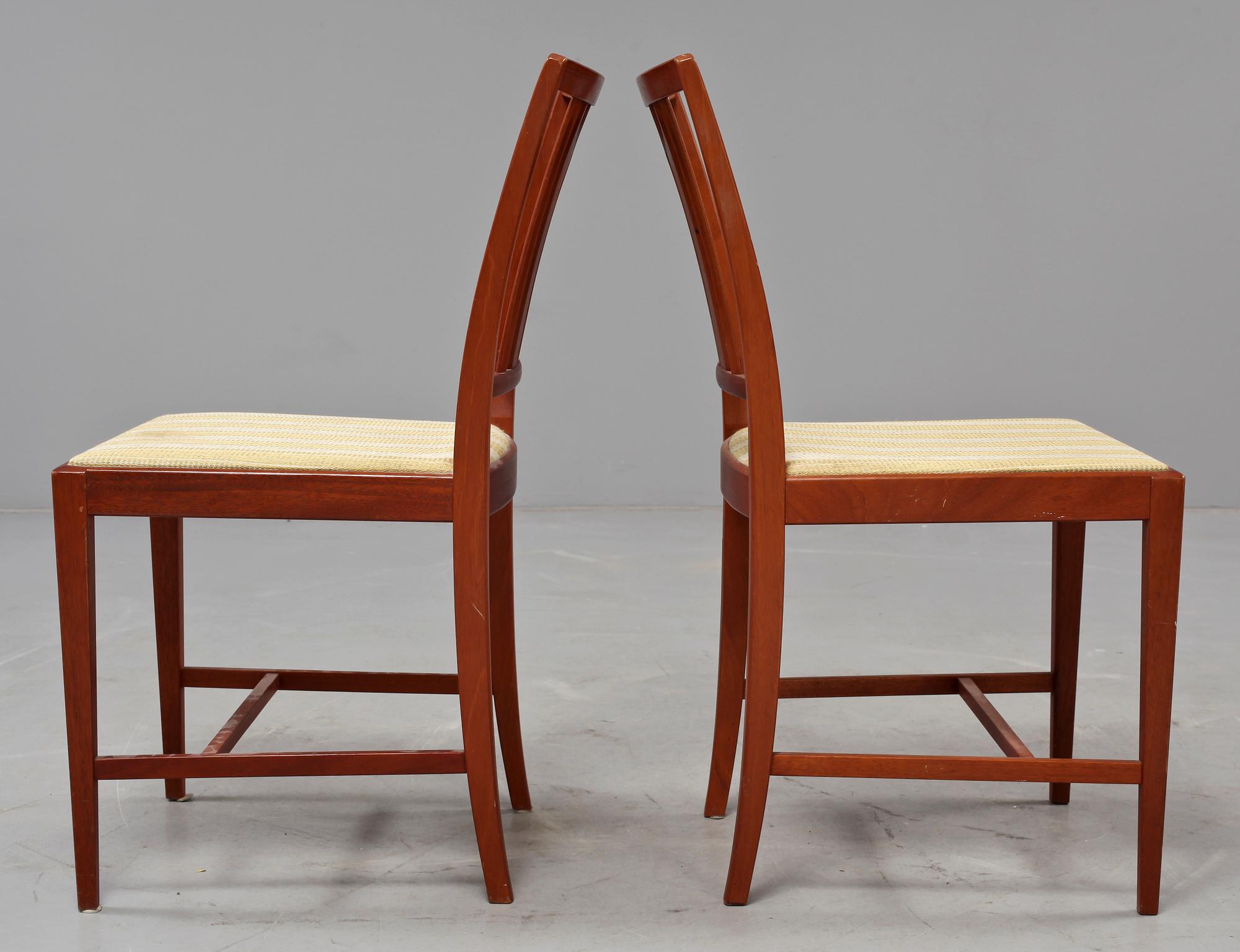 STOLAR, ett par, Carl Malmsten, för AB Svenska Möbelfabrikerna, Bodafors, 1960-tal.