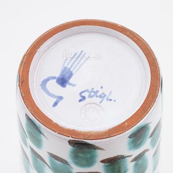 Stig Lindberg, a faience vase from Gustavsbergs Studio.