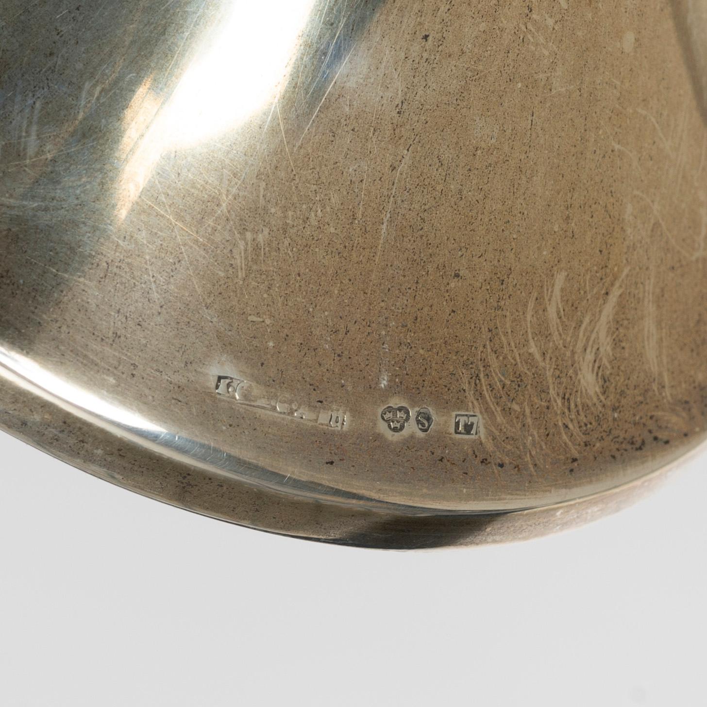 Markströms Guldsmeds Ab, Bowl on foot, 2 pcs, silver, Uppsala 1921-1923.