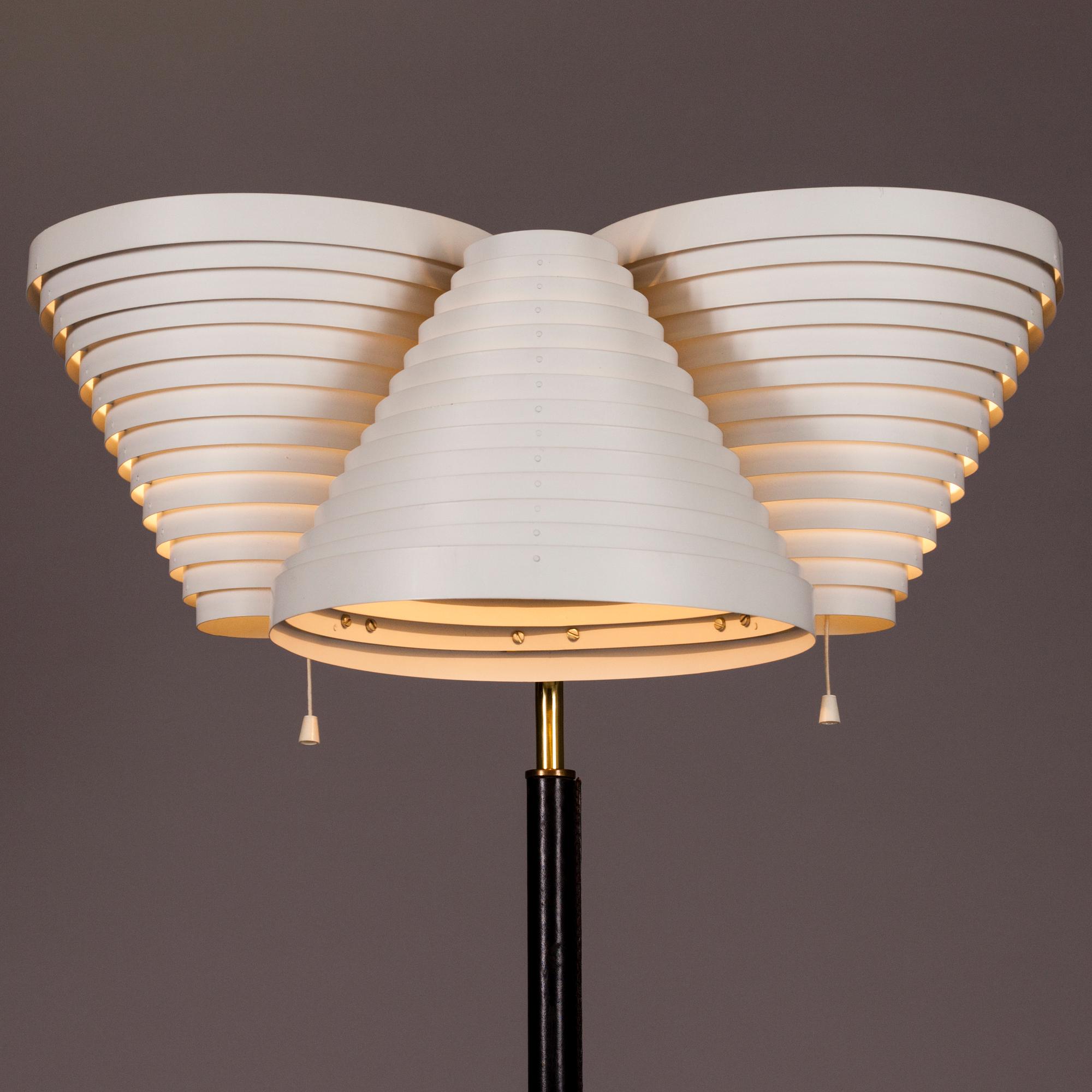 ALVAR AALTO,  golvlampa, modell A 809, Valaistustyö.