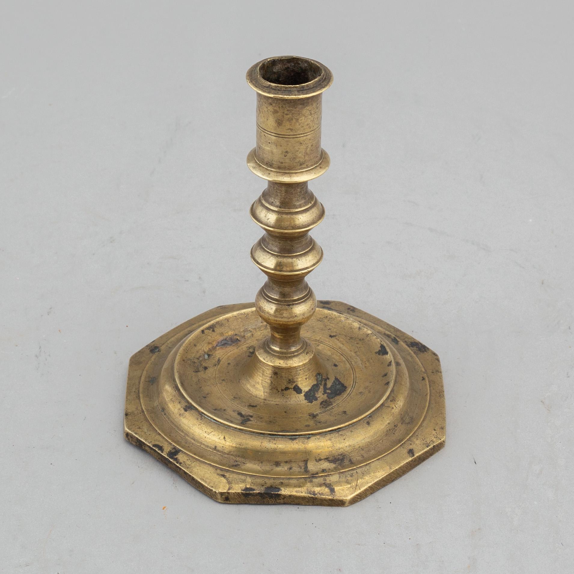 LJUSSTAKE, brons, 1600-tal.