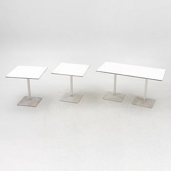 Café tables, 3 pcs, Blå Station Åhus, designed by Mattsson Borselius, 2011.