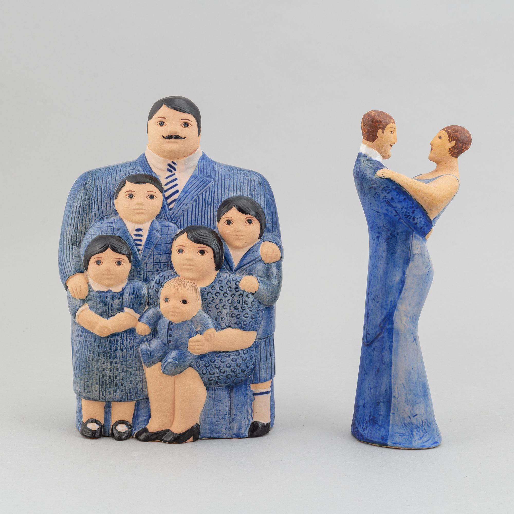 Lisa Larson, four stoneware figurines, for K-Studion, Gustavsberg.