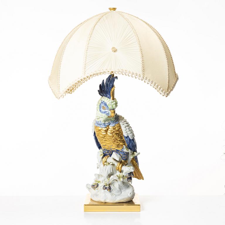 Bordslampa, Società Porcellane Artistiche, Florens, Italien, sent 1900-tal.