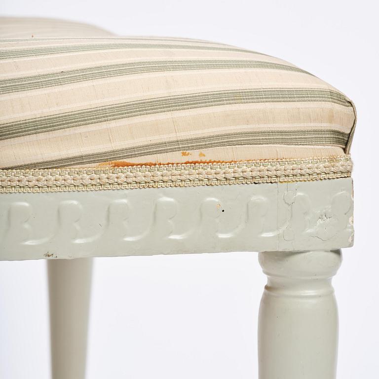 A pair of late Gustavian klismos chairs, late 18th century.