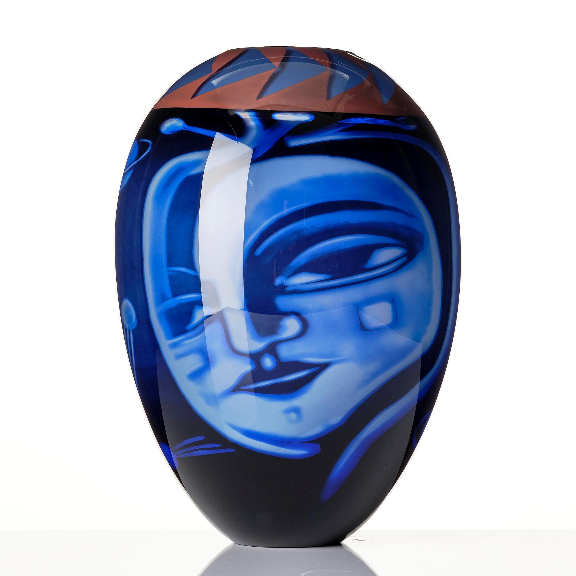 Eva Englund, vas, "The Alien", glas, graal, Orrefors 1988, EA 1-88.