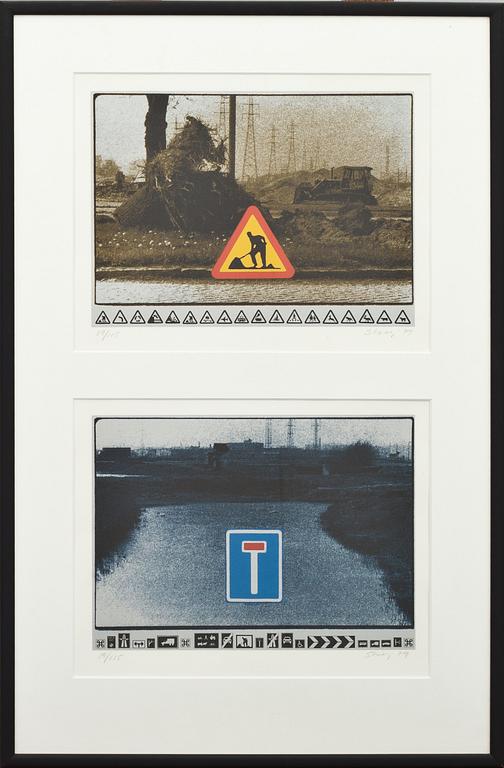 STURE JOHANNESSON, 2 st, grafiska blad, sign o dat 79 numr 19/115.