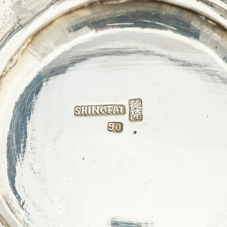 A fine Chinese Export silver tea and coffee service, Sing Fat, early 20th century.