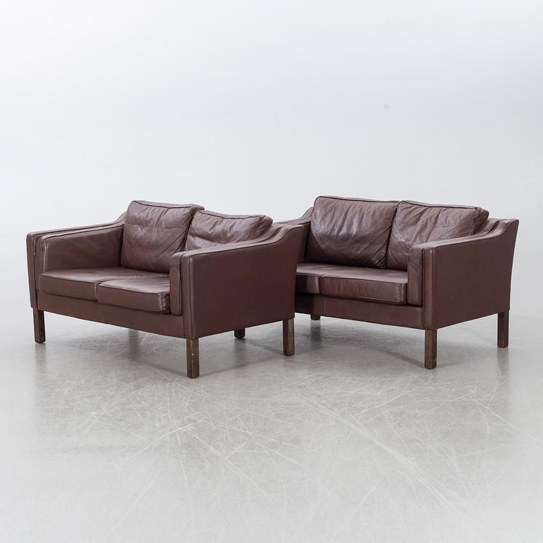 Two leather couches second half of the 20th century.