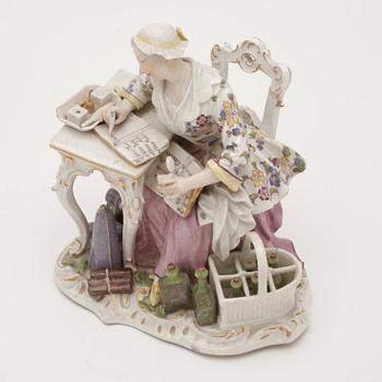 FIGURIN, porslin, Meissen. 1700-tal.