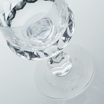 A glass tableware set of 22 pcs by Göran Wärff for Kosta, second half of the 20th century.