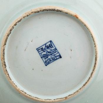 FAT, 3 st, SAMT SKÅLFAT, porslin, Kina, 1800-talets mitt.