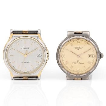 ARMBANDSUR, 2st, Tissot "SeaStar", Longines "Conquest".