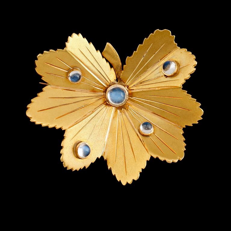 BROSCH, 18 k guld, svenska stämplar, 1965. Vikt ca 18 g.