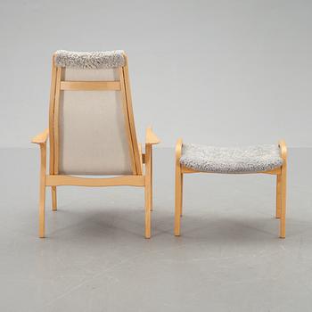 FÅTÖLJ och FOTPALL, Lamino, Yngve Ekström för Swedese.