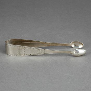 SOCKERTÅNG, silver, Johan Petter Ernander, Uppsala 1810. 39 gram.