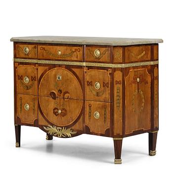 11. A Gustavian marquetry and gilt brass-mounted commode attributed to J. Hultsten (master in Stockholm 1773-94).