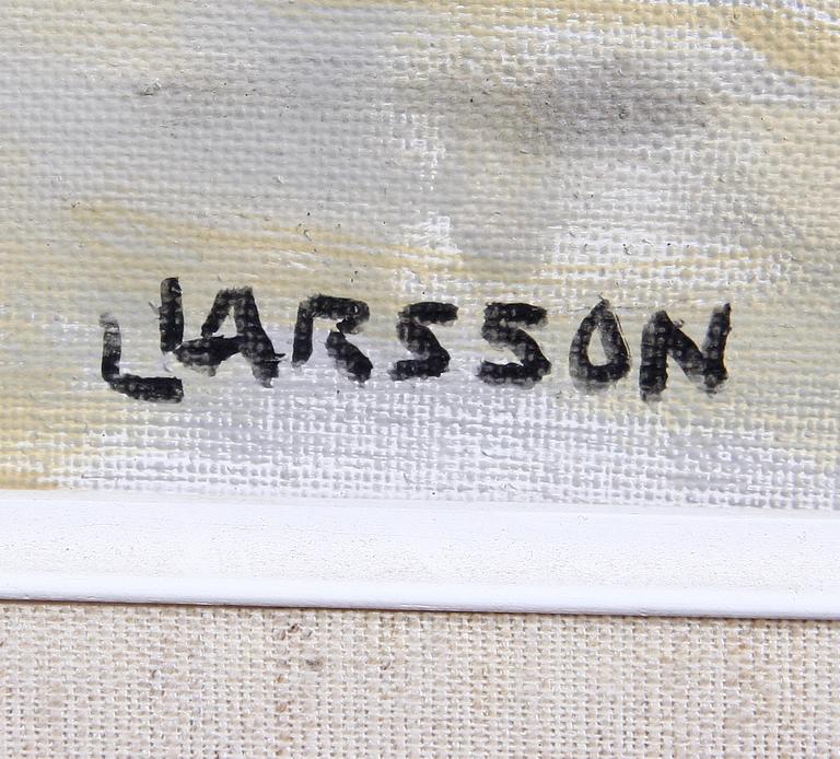 OKÄND KONSTNÄR, olja på duk, sign L Larsson.