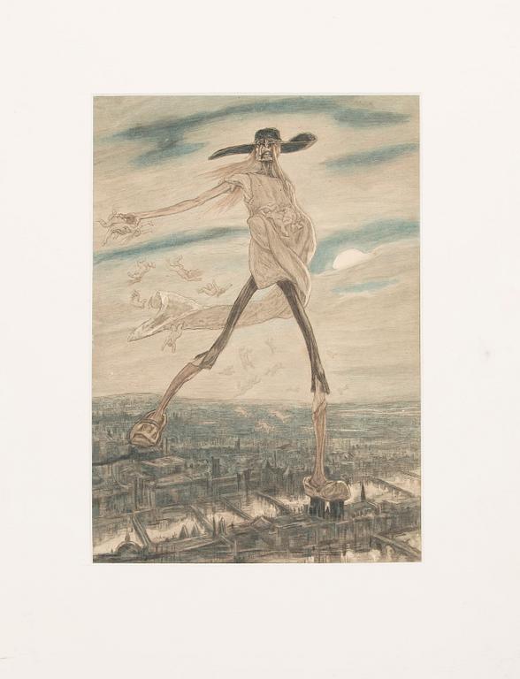 FELICIEN ROPS, "Satan semant l'ivraie", heliogravyr, 75/100.