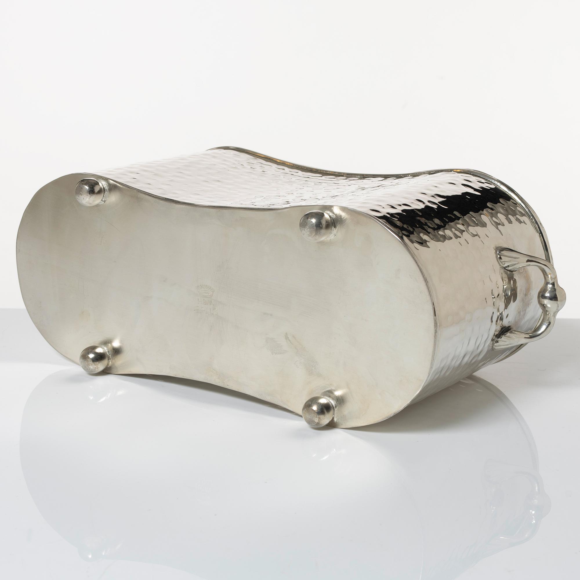 Wine cooler, silver plate, period.