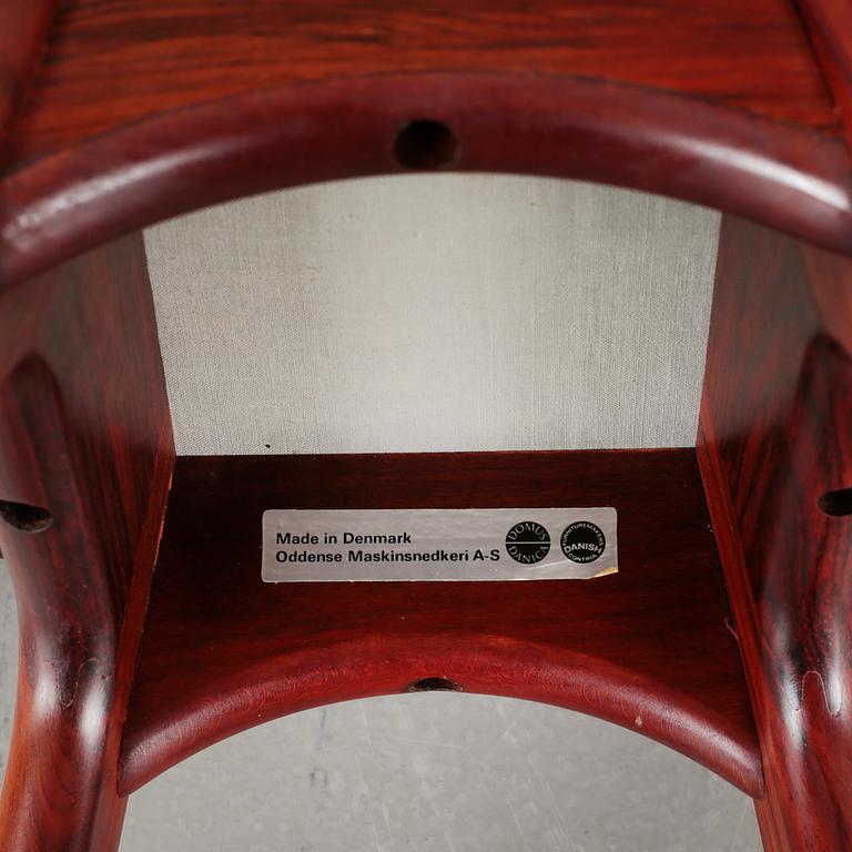 Three "OD61" bar chairs, designed approx 1964 by Erik Buck for Oddense Maskinsnedkeri A-S.