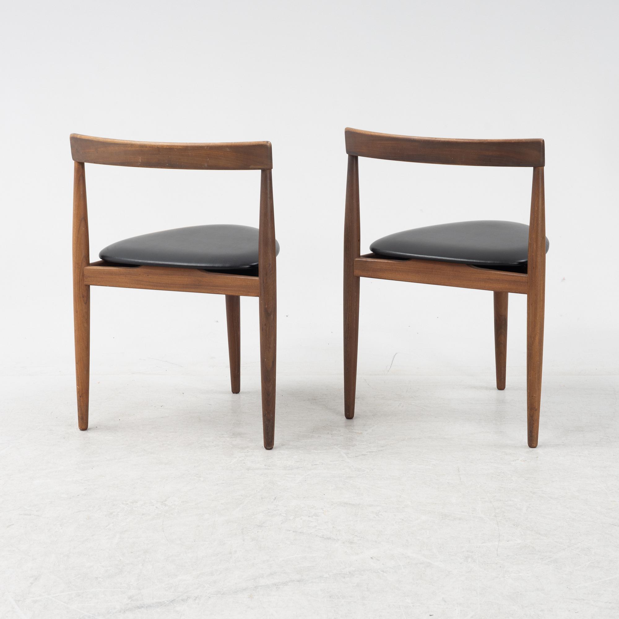 Hans Olsen, stolar, 6 st, "Roundette", Frem Røjle, Danmark, 1950/1960-tal.