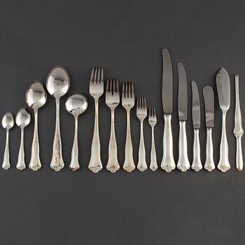 SILVERBESTICK med schatull, 233 delar, Hallbergs, 1940-tal.