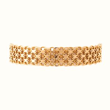 Bracelet x-link 18K gold, Stockholms Ädelsmide 1964.